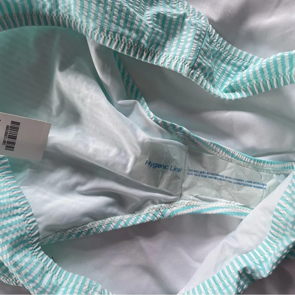 J.Crew Factory blue seersucker bikini NWT - Picture 4 of 5